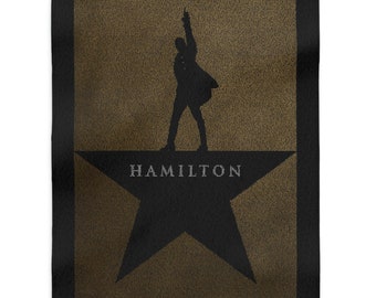 Hamilton Throw Blanket - Entire Script Written by Hand