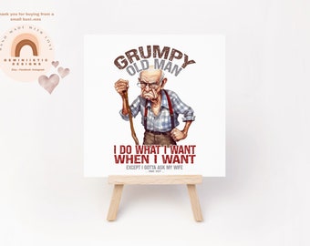 Funny Grumpy Old Man Birthday Card – Handmade Hilarious Gift - Etsy UK