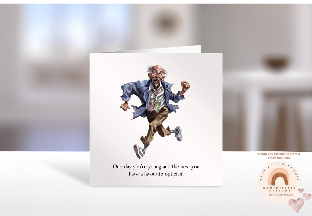 Funny Grumpy Old Man Birthday Card | Personalised Handmade Card - Etsy