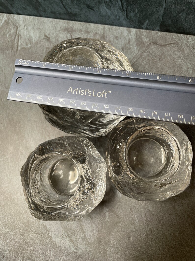 Three Kosta Boda Snowball Swedish Snowball Votive Candle Holders Etsy