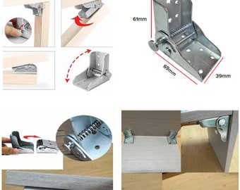 Pied de table pliant, camping, charnière pliante pour pied de table de caravane, jeu de 4 pièces