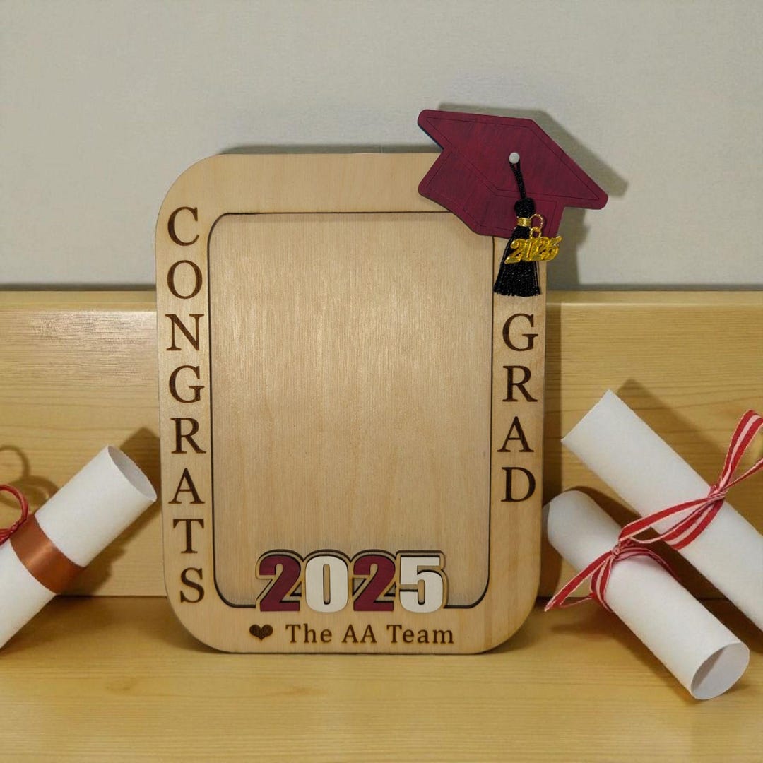 Graduation Card Frame Personalized Graduation Picture Frame: Laser-engraved Wooden Gift, 4x6 ...