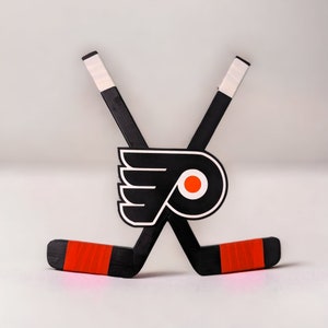 Hockey Stick Wall Decor, Replica Hockey Stick Sign, Gift for Hockey Lovers, Handmade Gifts, Custom, ALL Teams Available, Hockey Gift