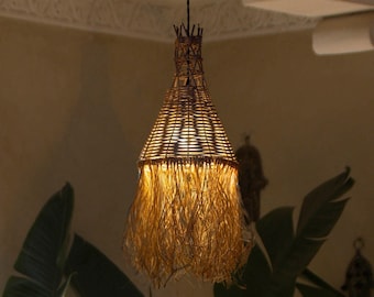 unique lighting wicker pendant light, rattan pendant light, rattan lamp, bamboo pendant light, bamboo light fixture, dinning room set