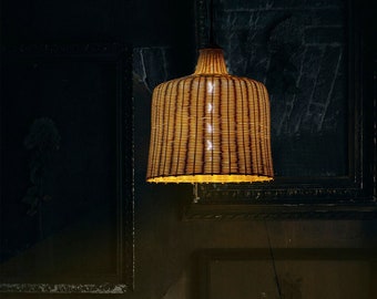 Rattan Pendant Light - Wicker Chandelier - Rattan Wicker Lamp - Rattan Lamp - Rattan Chandelier - Rattan Ceiling Light: LILIOS