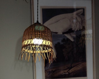 Rattan Wicker Lamp - Rattan Pendant Light -  Rattan Lamp - Rattan Chandelier - Rattan Ceiling Light - Lamp Shade - STARLIGHT