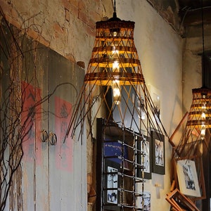 wicker pendant light, rattan pendant light, rattan lamp, bamboo pendant light,  rattan lamp shade, bamboo light fixture, dinning room chairs