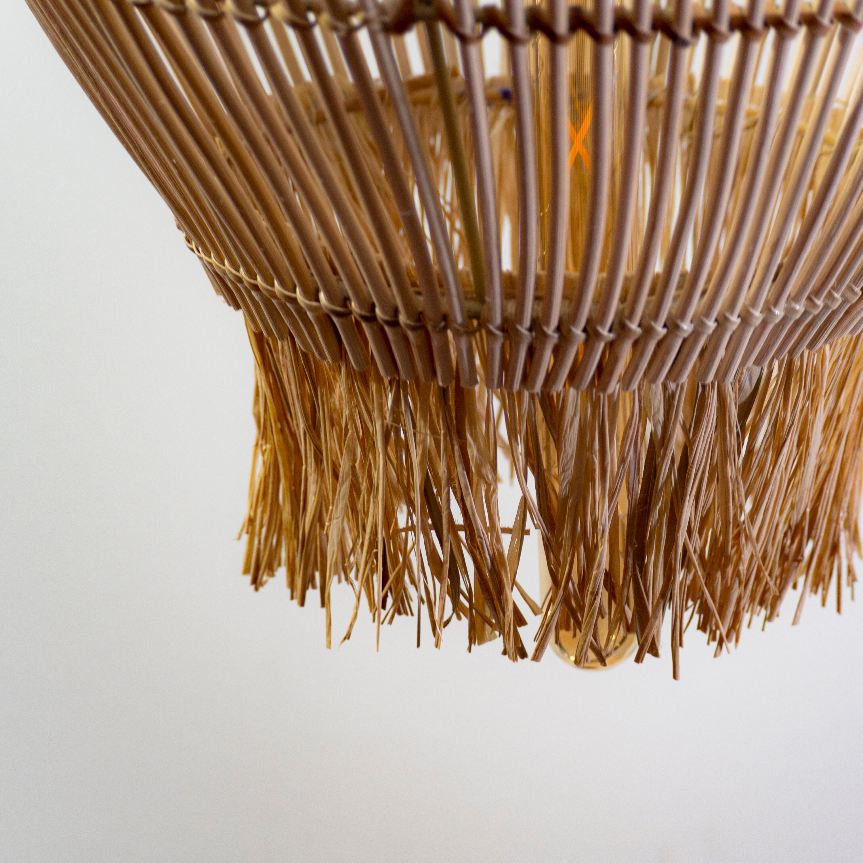 Wicker Ceiling Handcrafted Rattan Ceiling Lamp - Tropical Villa Style Lighting - Etsy