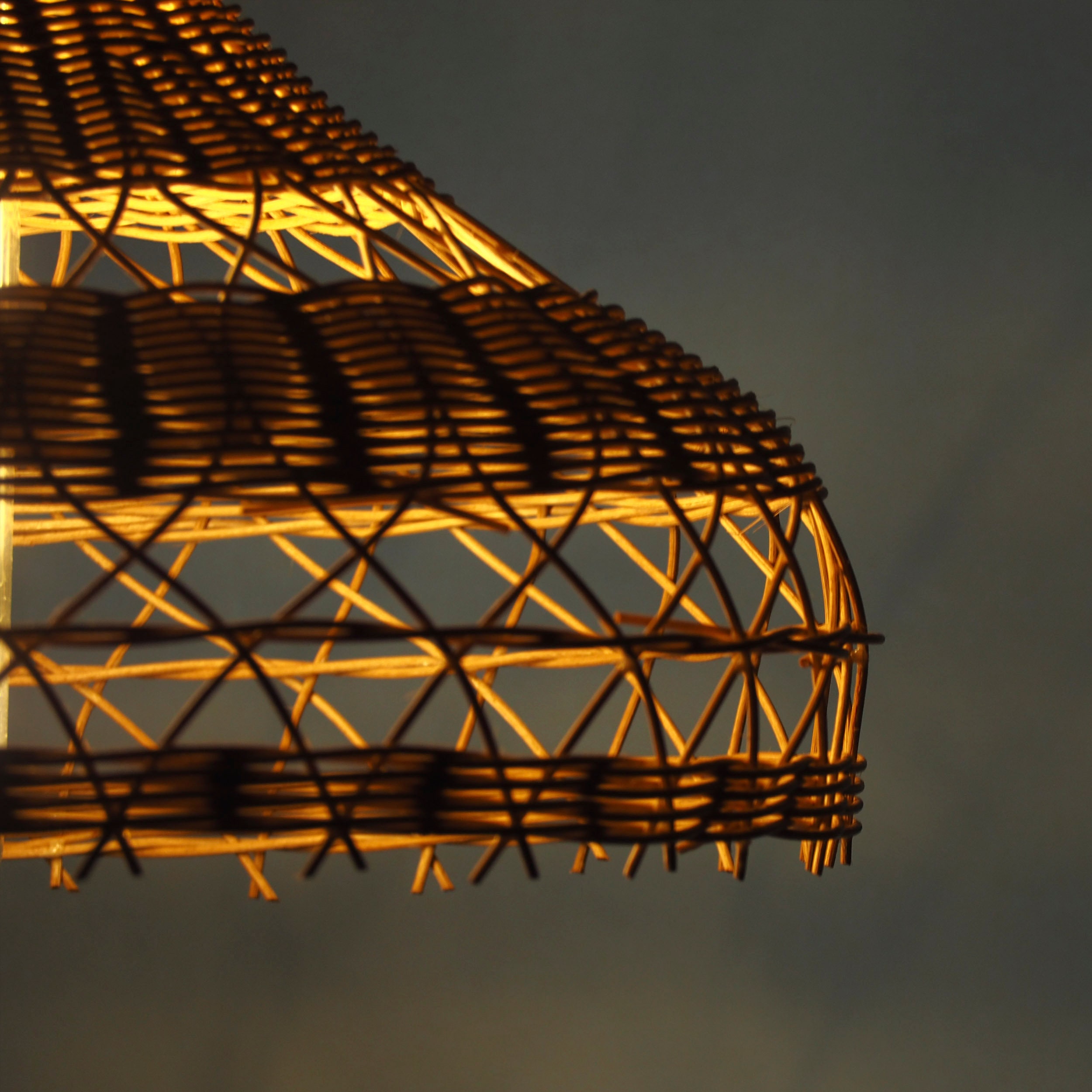 Rattan Pendant Light Rattan Wicker Lamp Rattan Lamp Etsy