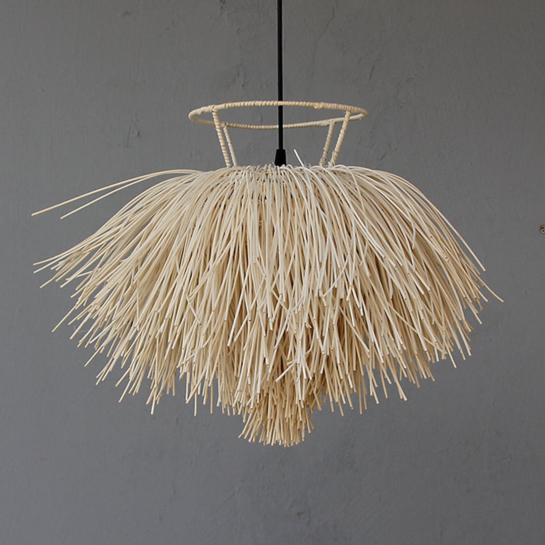 Rattan Pendant Light Large Rattan Wicker Lamp Rattan Lamp Rattan