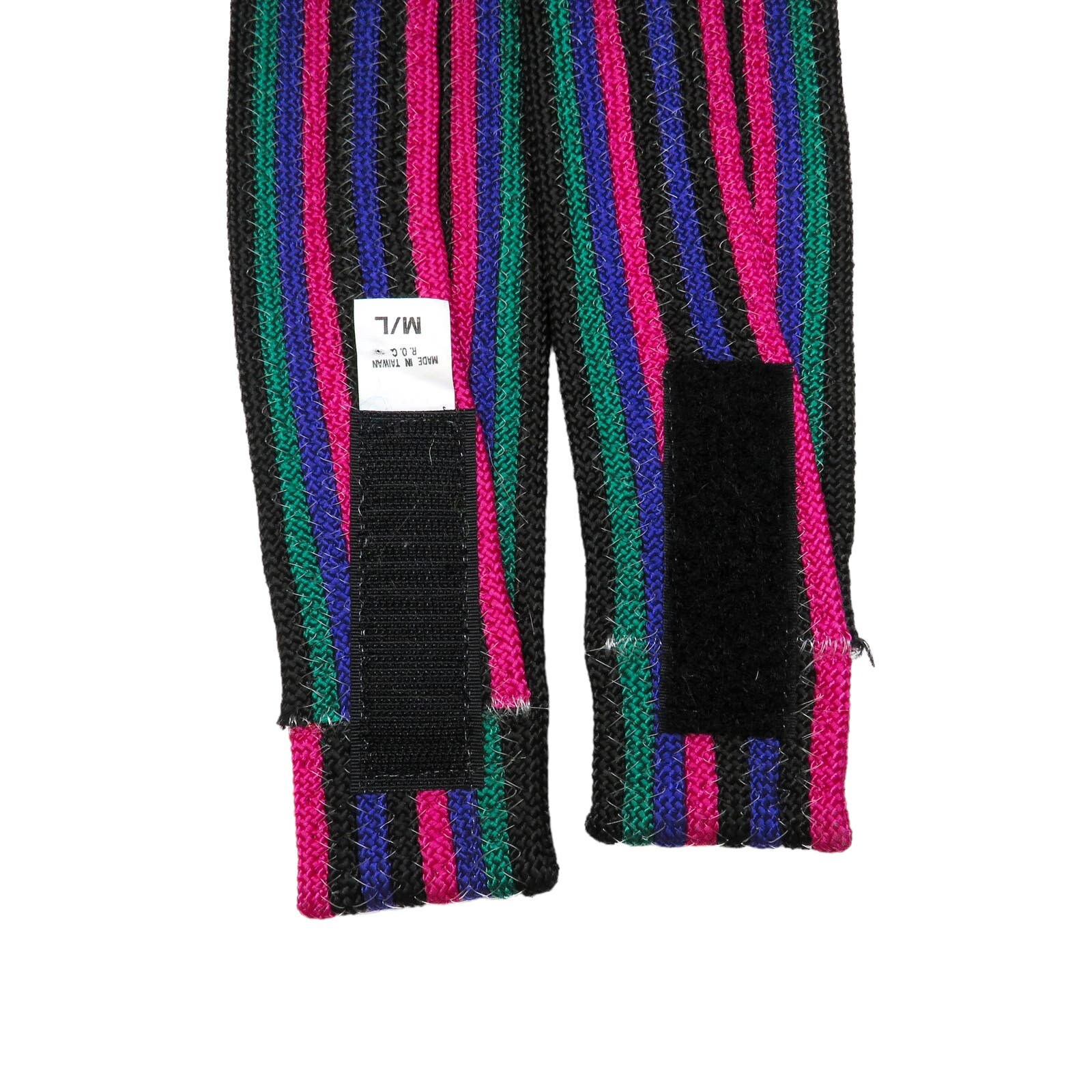 1990s Vintage Woven Braided Colorful Belt Pink Purple Green 