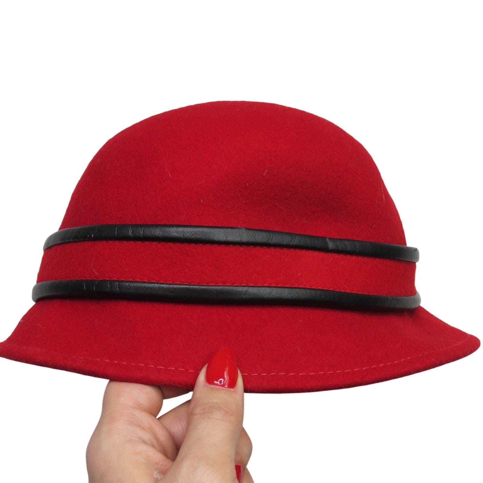 1970s Broner Vintage Red Wool Bowler Hat: Retro Chic - Etsy  display picture 2