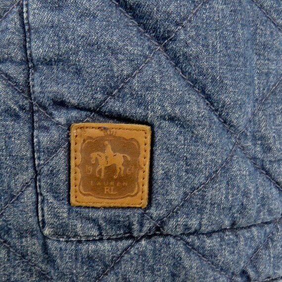 1990s Vintage Ralph Lauren Denim Jacket Paisley L… - image 8