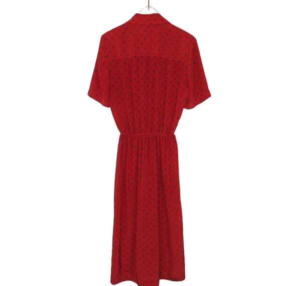 1990s Vintage Liz Claiborne Red A-line Collared Midi Dress 6P Small - Etsy  Israel