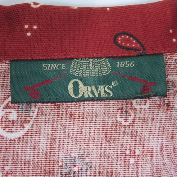 ORVIS Vintage Red Bandana Paisley Pattern Jacket … - image 6