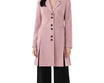 Justin Taylor For SUI Vintage Pink Stripe Blazer Jacket Size 6