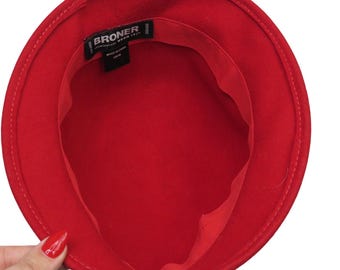 1970s Broner Vintage Red Wool Bowler Hat: Retro Chic - Etsy 