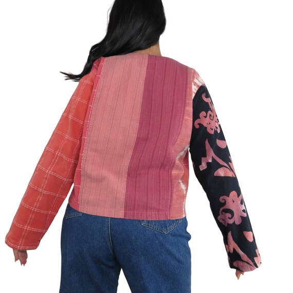 Wild Thing 1990s Vintage Pink Patchwork Multi-Pri… - image 4