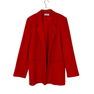 Giacca blazer rossa vintage Alfred Dunner degli anni &#39;90 taglia 12 grande lana classica