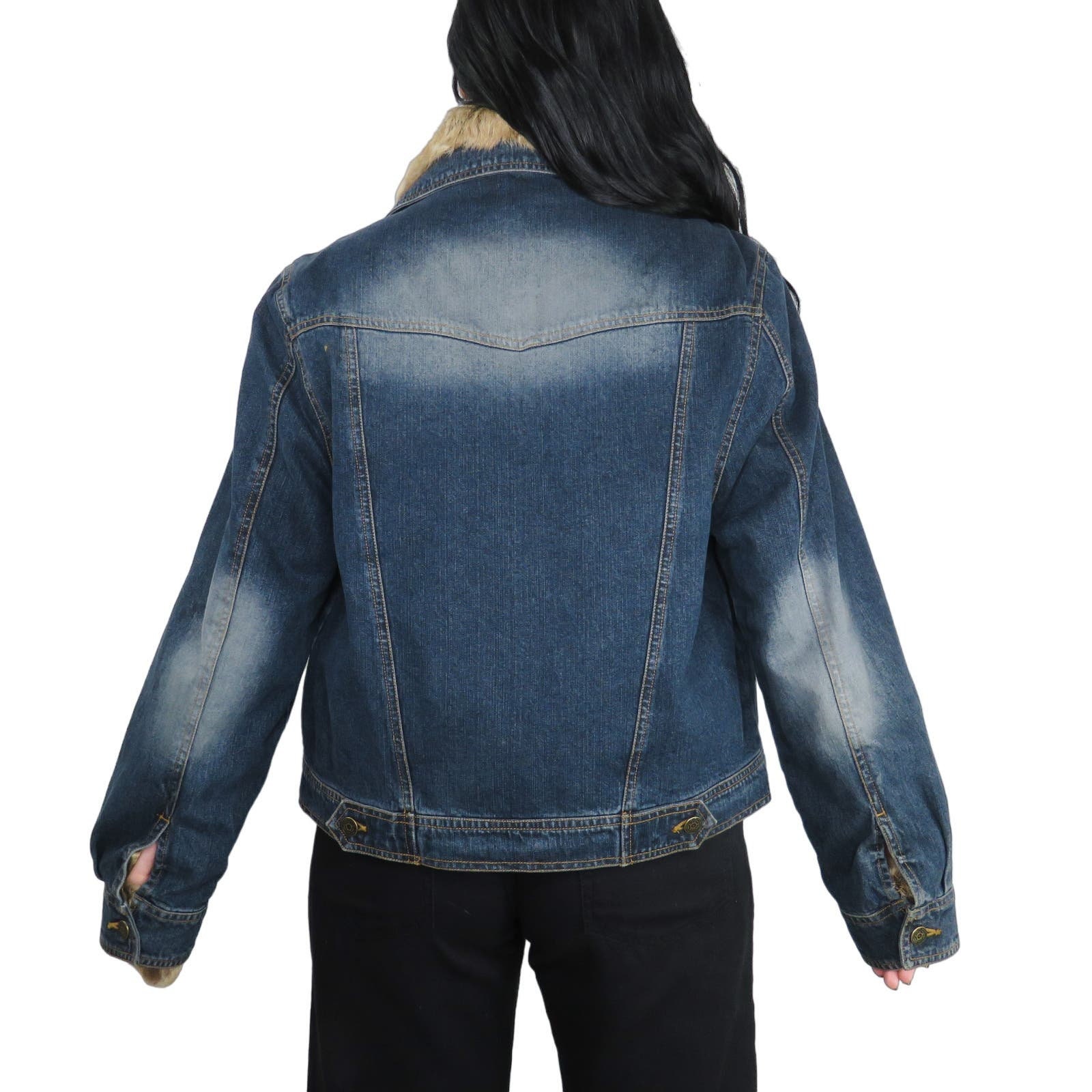 ジャケット・アウター denim jacket type leather jacket Bciopll Men's Leather Denim Jacket Fashion Slim Calfskin