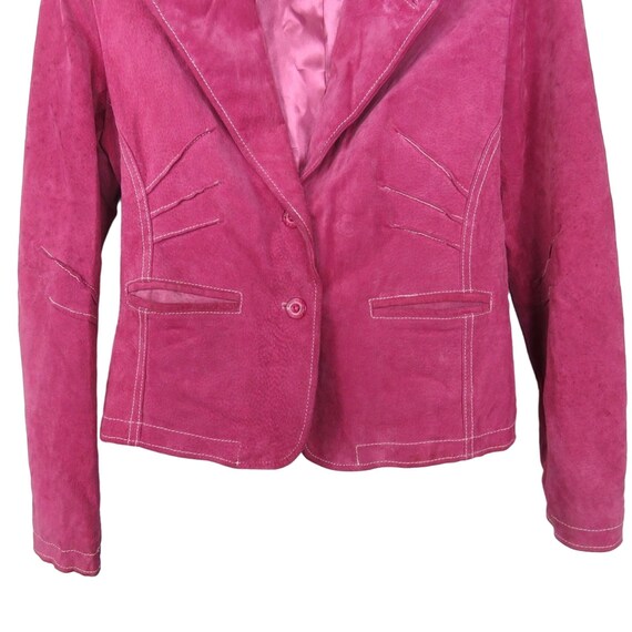 1990s Vintage Wilson's Leather Pink Suede Leather… - image 7