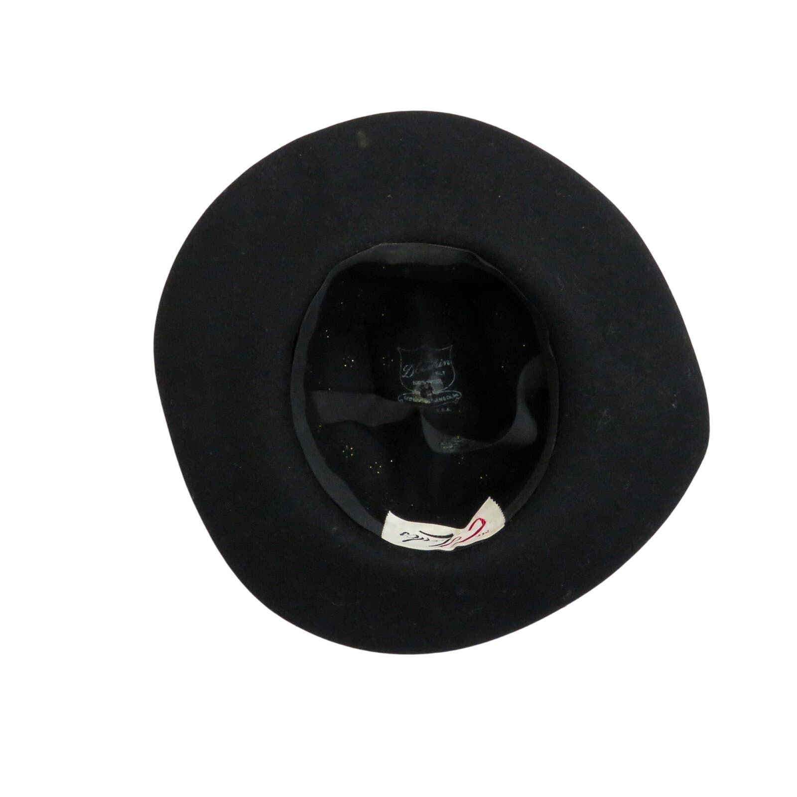 Bollman Hat Co. Mr. Charles 1980s Vintage Black Felt Wool  display picture 3