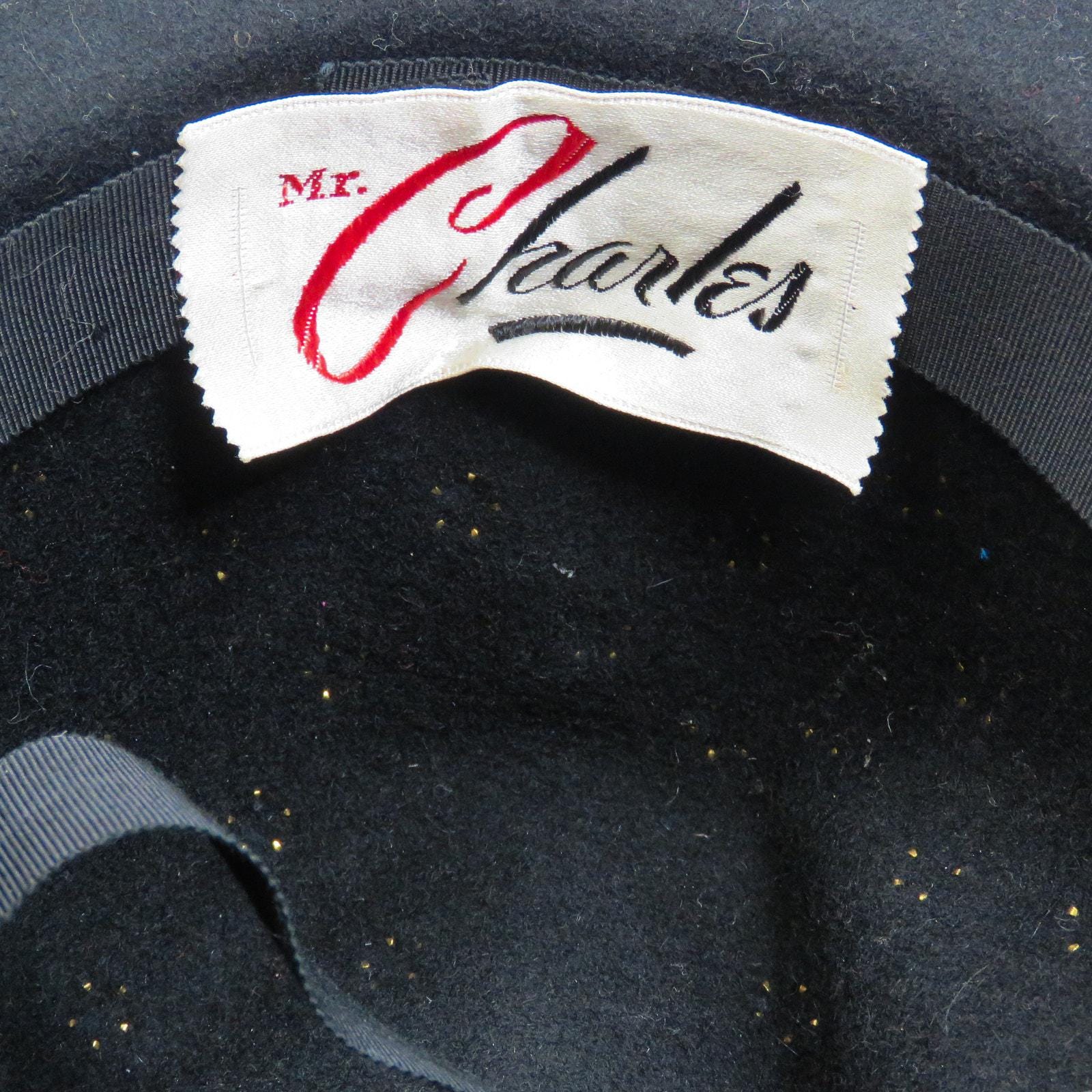 Bollman Hat Co. Mr. Charles 1980s Vintage Black Felt Wool  display picture 1