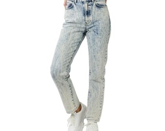 1980s Vintage Levis 900 Series Light Wash Acid Wash Straight Leg Jeans 14 28"