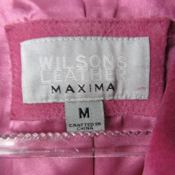 1990s Vintage Wilson's Leather Pink Suede Leather… - image 10