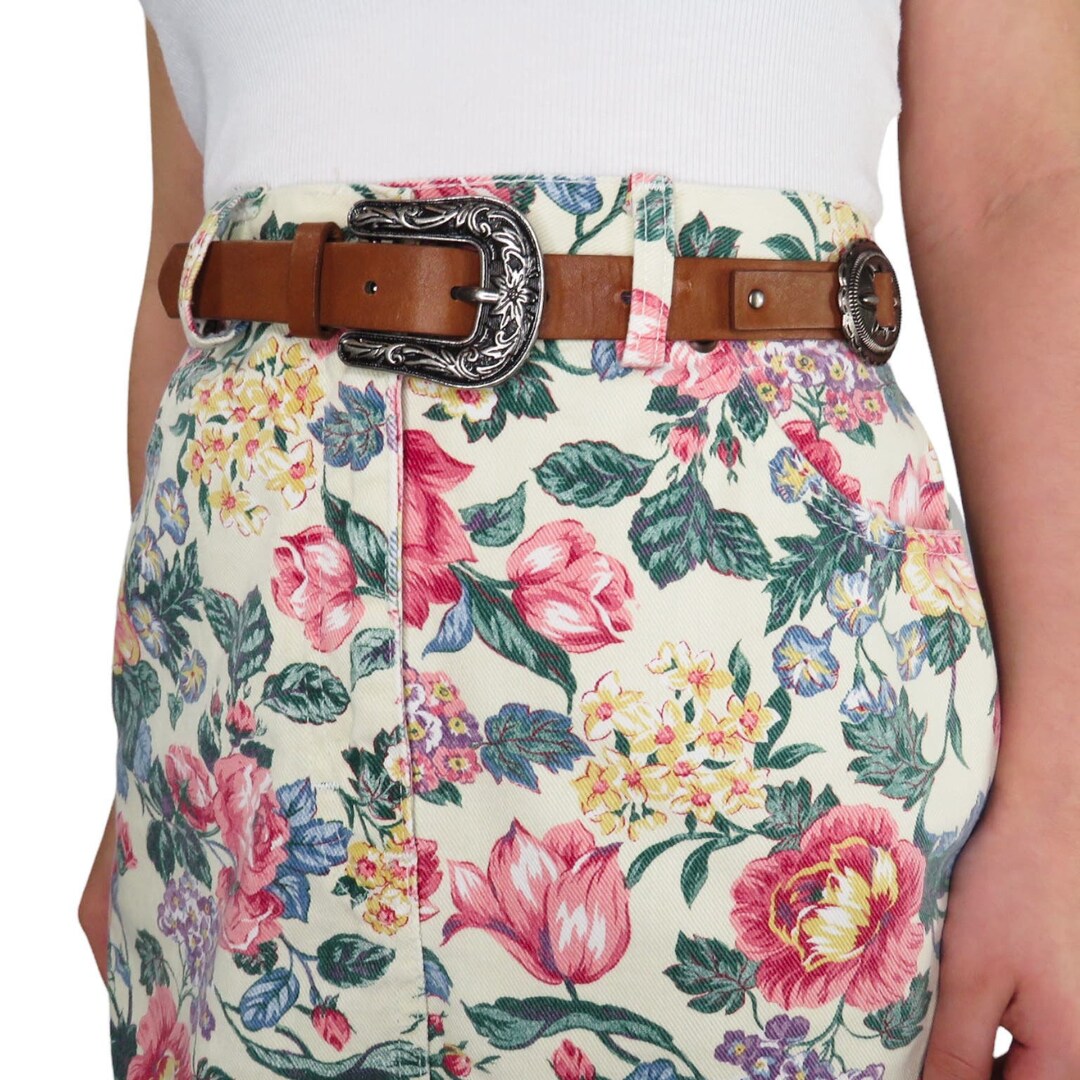 Original Leather Western Style Belt Honey main image 1