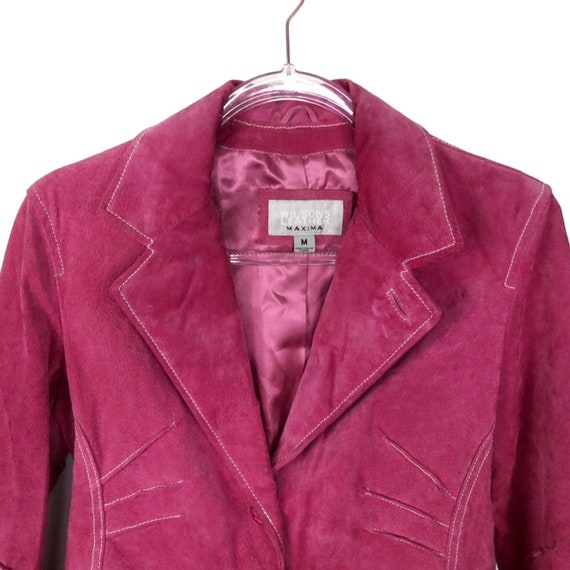 1990s Vintage Wilson's Leather Pink Suede Leather… - image 6