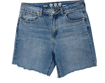 Rewash 90er Jahre Vintage High Rise Jean Shorts Denim ausgefranste abgeschnittene Shorts 30"