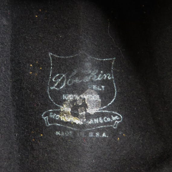 Bollman Hat Co. Mr. Charles 1980s Vintage Black Felt Wool  display picture 3