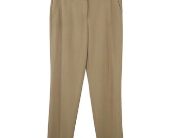 2000s Trina Turk Tailored Straight Leg Dress Pants Khaki Camel Style 46817 Size 6