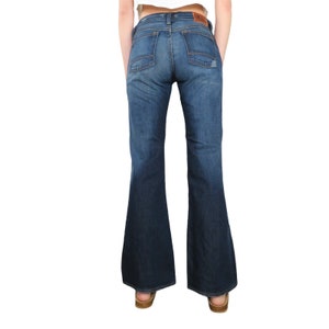 90s Vintage Ralph Lauren Polo Low Rise Dark Wash Bootcut Flared Jeans 30&quot; Retro