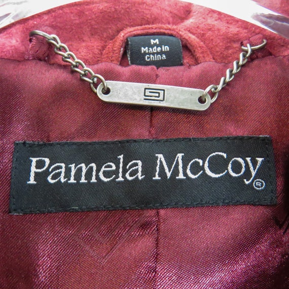 Pamela McCoy 1990s Vintage Maroon Open Tassel Lea… - image 8