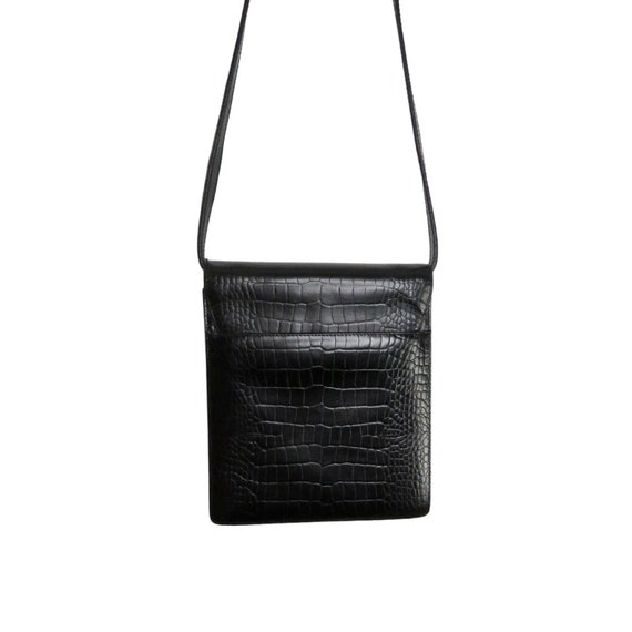 Vintage Ralph Lauren Black Embossed Crocodile Lea… - image 3