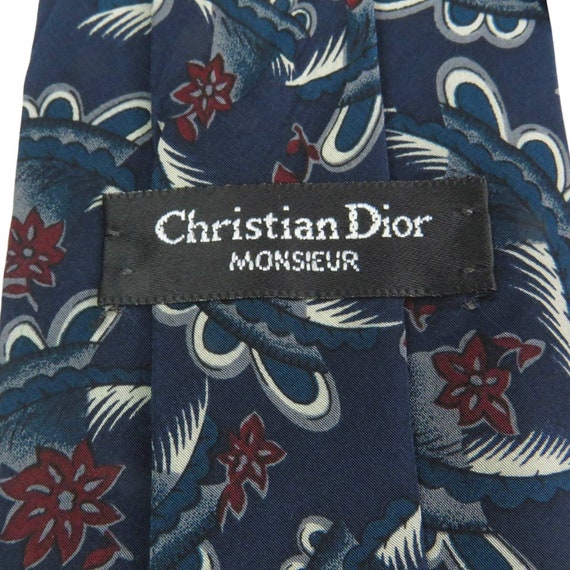 Christian Dior Monsieur Designer Neck Tie Blue & … - image 4