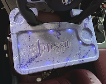Customizable Steering wheel “eating” tray