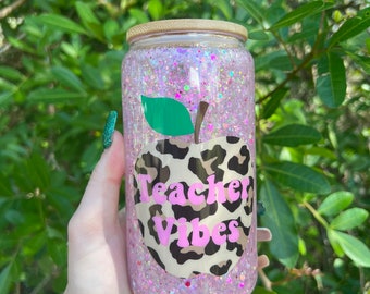 Teacher Vibes Snowglobe Tumbler