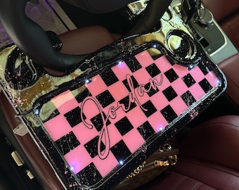 Checkered Steering wheel “eating” tray