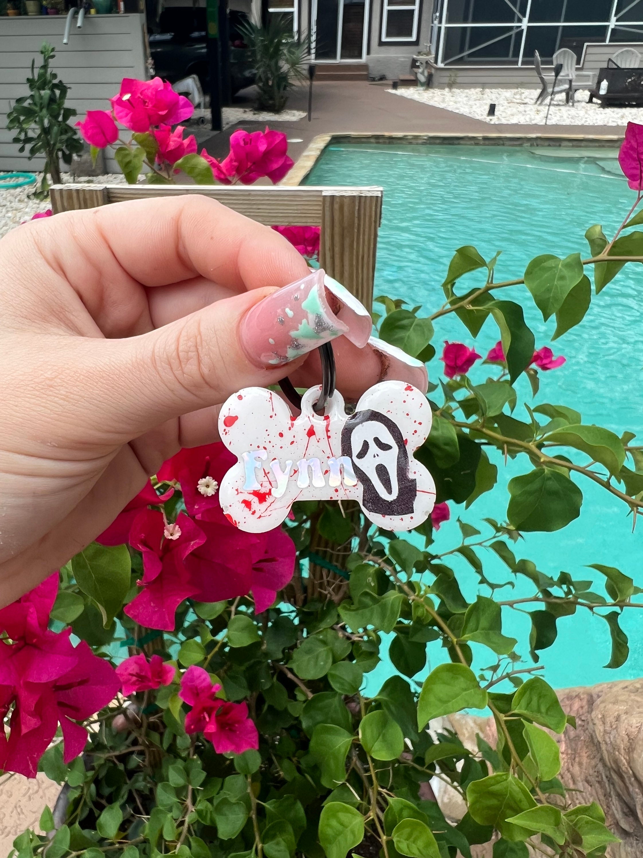 Blood Splatter Pet Tag - Etsy