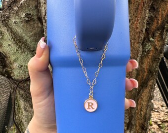 Heart Chain Initial/Letter Charm for Stanley handle