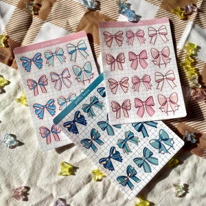 Pretty Bows stickervel / sticker / strikken / strik sticker / schattige stickers / planner sticker / polco deco / journaling deco