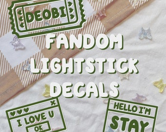 CUSTOM Kpop Fandom Lightstick Decals / vinyl sticker / Lightstick sticker / decal sticker / kpop deco / kpop decal / Lightstick deco