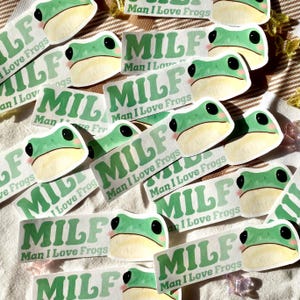 Man I Like Frogs sticker/ frog / frogsticker / sticker / stickers / polco deco / journaling sticker / planner sticker