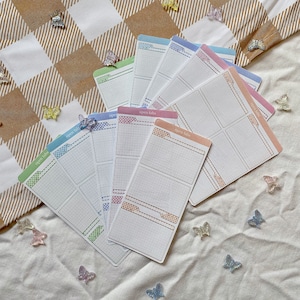 Feuille d'autocollants de planificateur à carreaux à onglets ouverts / autocollant de journal / décoration de planificateur / onglets de planificateur / à carreaux / autocollant mémo