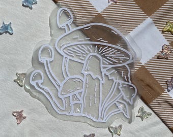 Pegatina atrapasol de hongos / Calcomanía / Adhesivo para ventana arcoíris / Atrapasol de prisma / Calcomanía de polilla / Calcomanía linda