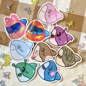 Adesivo squalo carino / adesivo planner / adesivo journaling / adesivi logo / adesivi kawaii / adesivo citazione / adesivo vita marina / adesivo lucido