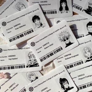 Jujutsu Kaisen Student ID sticker / planner sticker / journaling deco / logo stickers / kawaii stickers / quote sticker / jjk / gojo / geto